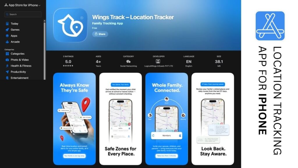 Wings track- Family location tracking app for iphone