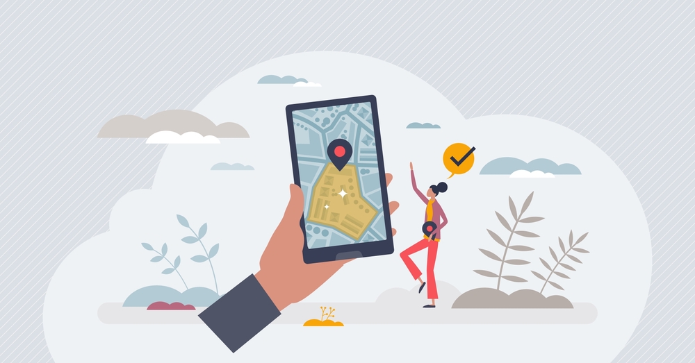 Shown receiving alerts, symbolising the interaction between users and geo-fenced locations.